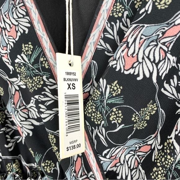 NWT Max Studio Floral Flutter Sleeve Tiered Dress Sz XS - Picture 6 of 8